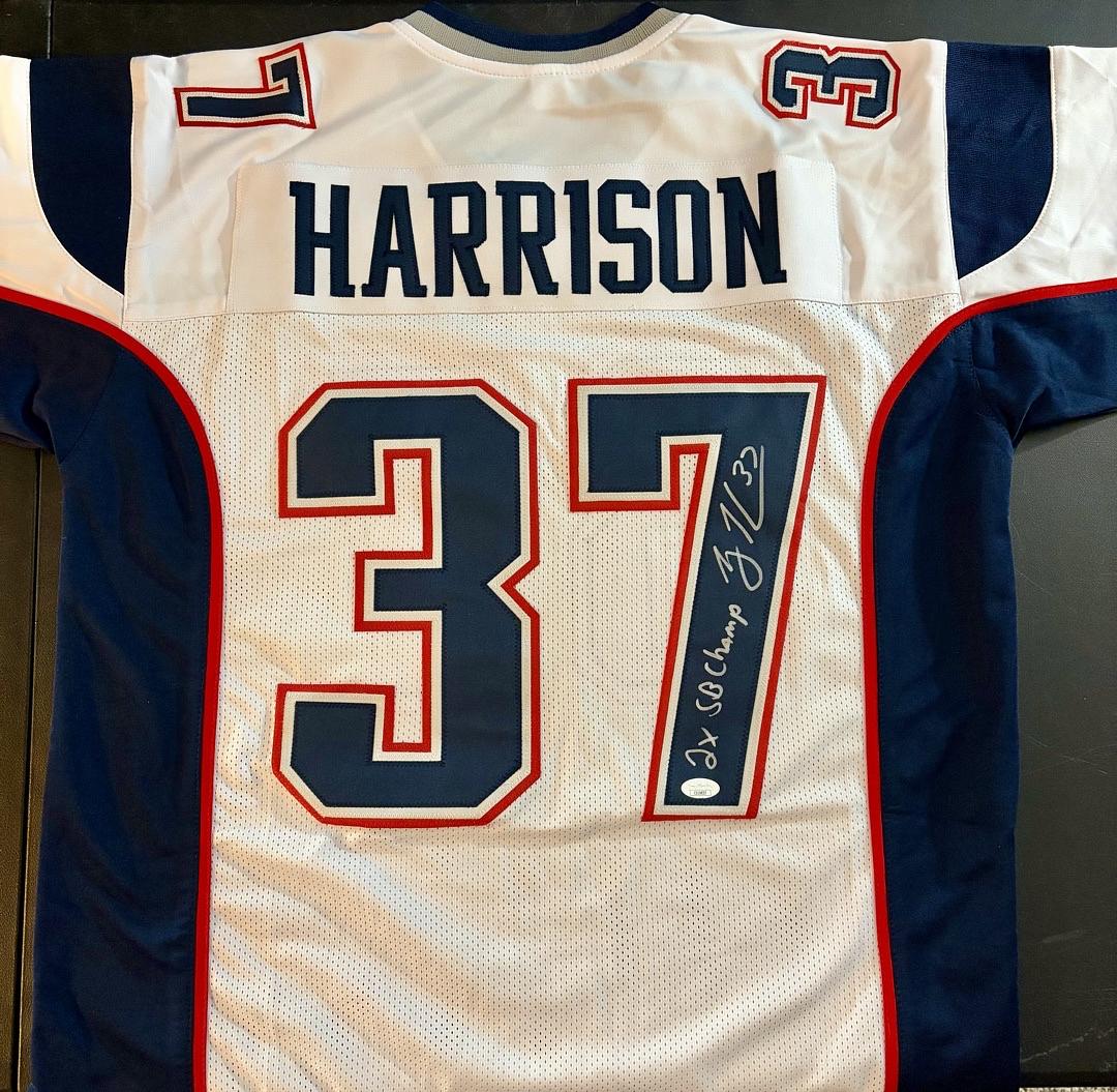 Rodney Harrison signed Patriots jersey w/inscription - JSA COA